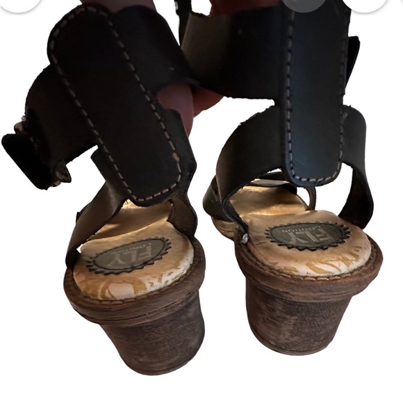 Black leather sandals - Picture 5 of 7